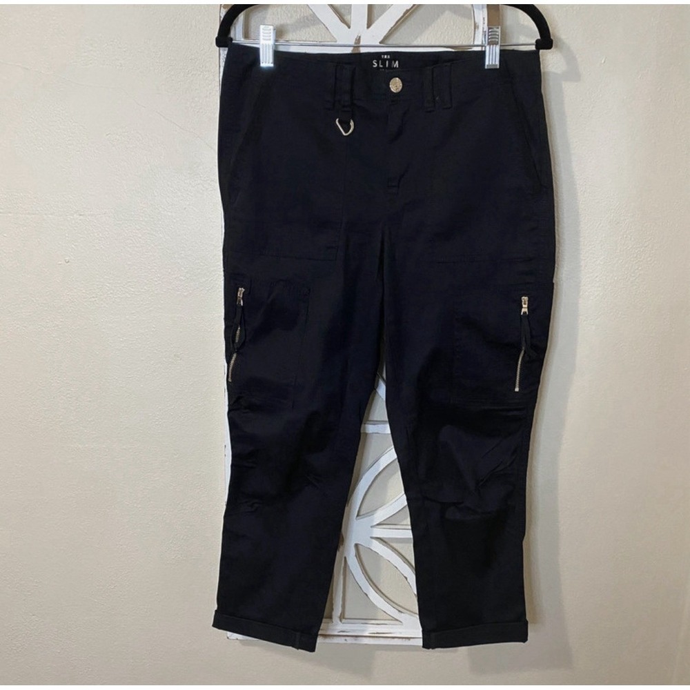 White House Black Market SIZE 6 The Slim Crop Cargo Straight Leg Pants *105